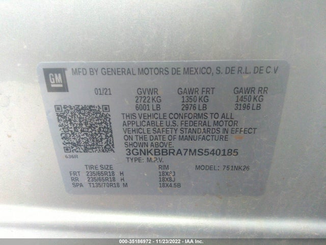 Chevrolet Blazer Lt 2021 3GNKBBRA7MS540185 Image 9