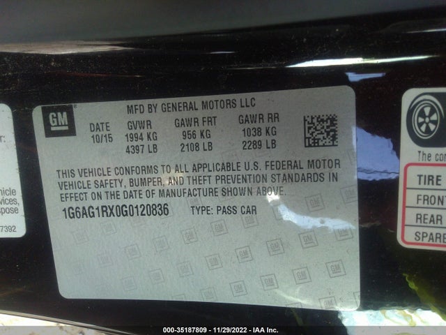 2016 Cadillac ATS, VIN: 1G6AG1RX0G0120836
