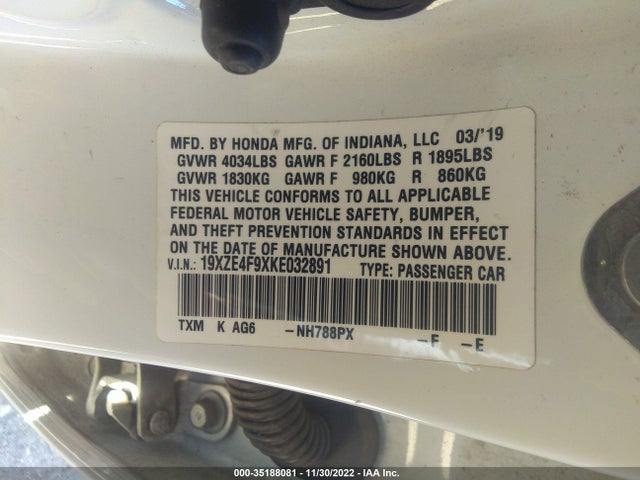 2019 Honda Insight, VIN: 19XZE4F9XKE032891