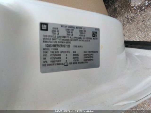 1GKS1MEF6ER127126 GMC YUKON XL DENALI
