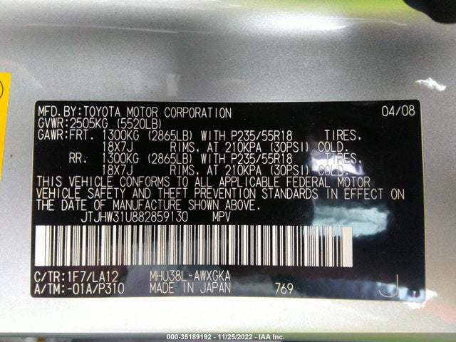 Lexus RX 400H 2008 JTJHW31U882859130 Image 10