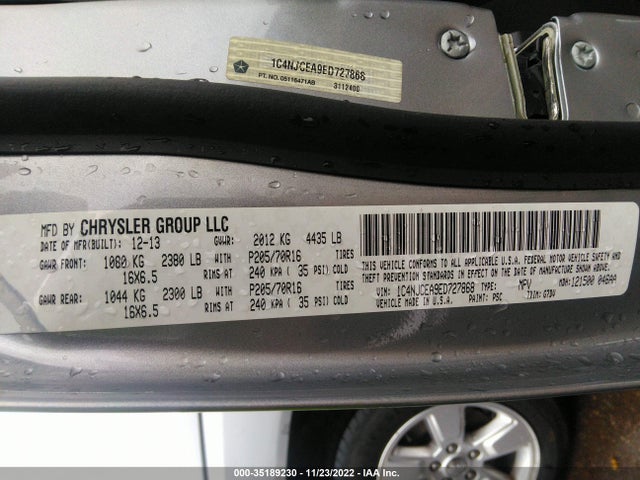 1C4NJCEA9ED727868 Jeep Compass Latitude