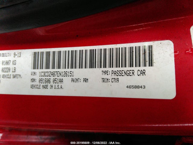 Dodge AVENGER SE 2014 1C3CDZAB7EN126151 Image 9