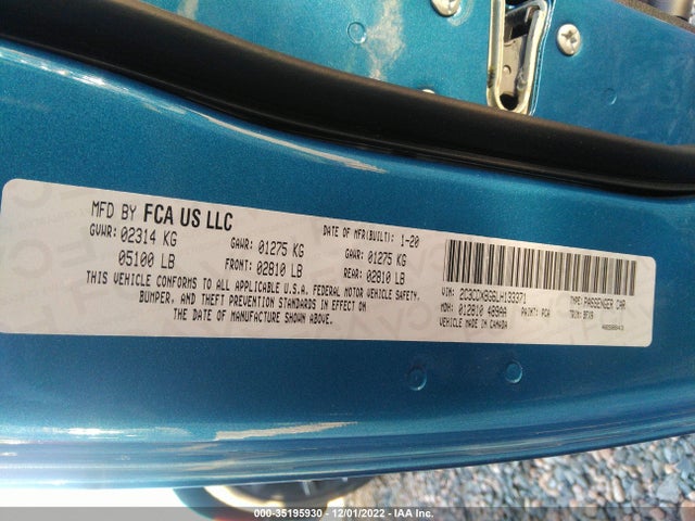 Dodge Charger Sxt 2020 2C3CDXBG6LH133371 Image 9