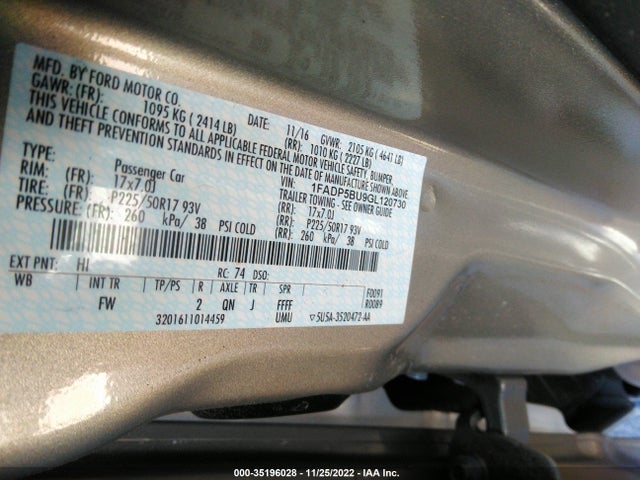 2016 Ford C-Max, VIN: 1FADP5BU9GL120730