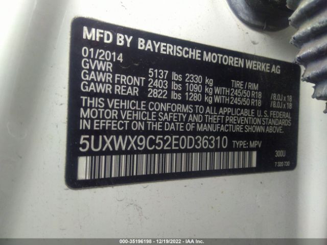 5UXWX9C52E0D36310 BMW X3 Xdrive28i