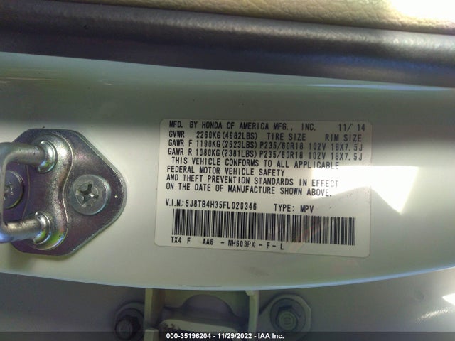 Acura RDX 2015 5J8TB4H35FL020346 Image 9