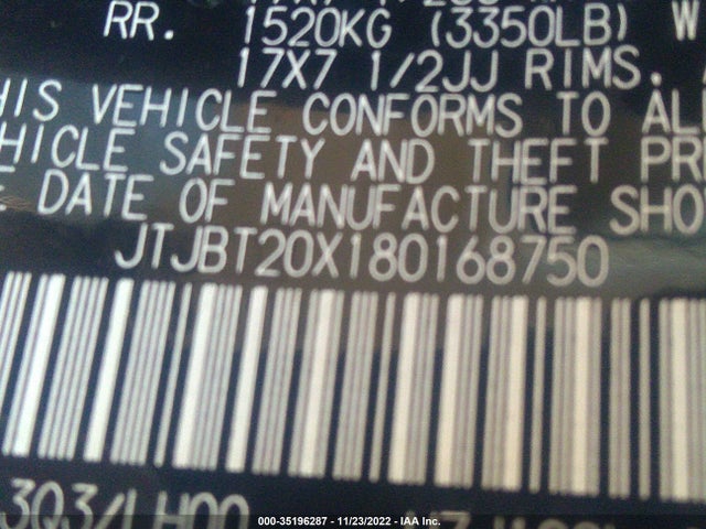 JTJBT20X180168750 Lexus GX 470