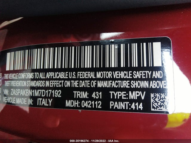 ZASPAKBN1M7D17192 Alfa Romeo STELVIO TI