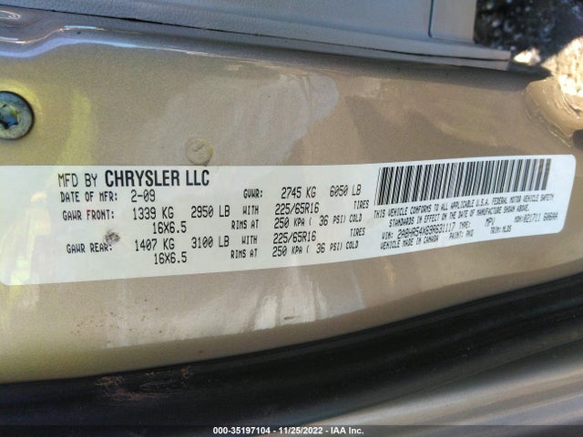 2A8HR54X69R631117 Chrysler Town & Country Touring