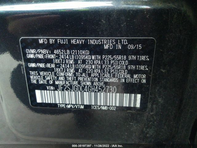 JF2SJGDC4GH452730 Subaru Forester 2.0xt Premium