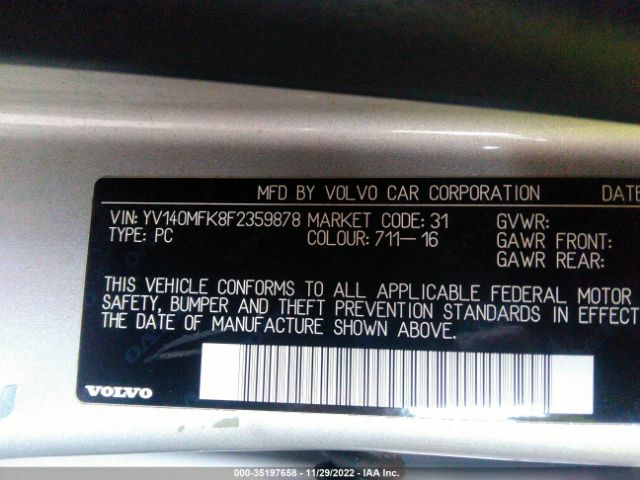 YV140MFK8F2359878 Volvo S60 T5 Drive-e Premier