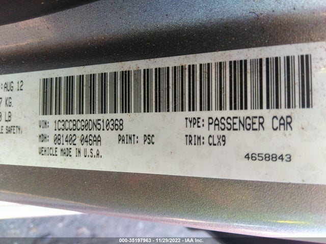 Chrysler 200 Limited 2013 1C3CCBCG0DN510368 Image 9