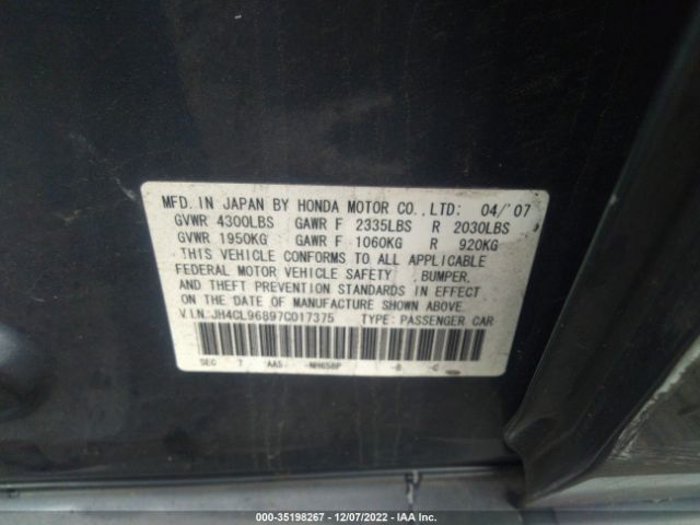 JH4CL96897C017375 Acura TSX