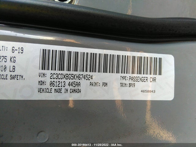 Dodge Charger Sxt 2019 2C3CDXBG5KH674524 Image 9