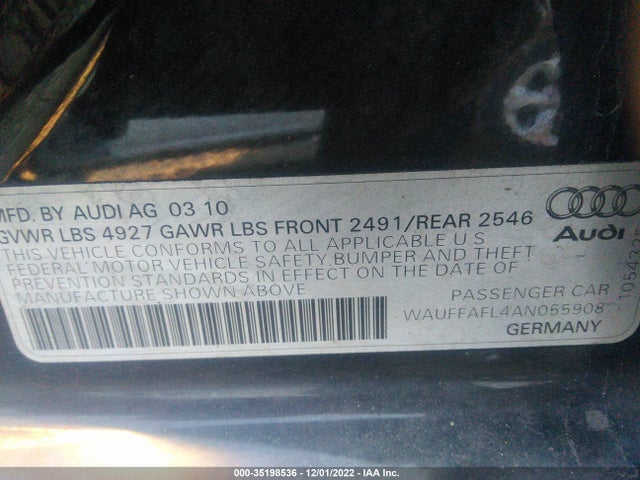 WAUFFAFL4AN055908 Audi A4 2.0t Premium  Plus