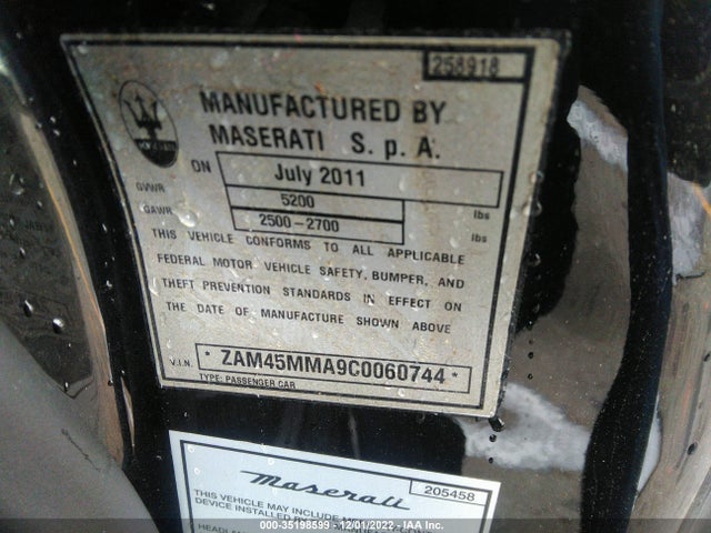 ZAM45MMA9C0060744 Maserati GRANTURISMO CONVERTIBLE