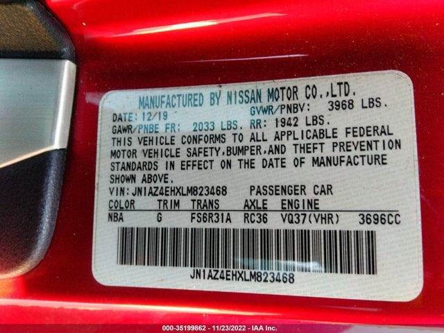 2020 Nissan Z, VIN: JN1AZ4EHXLM823468