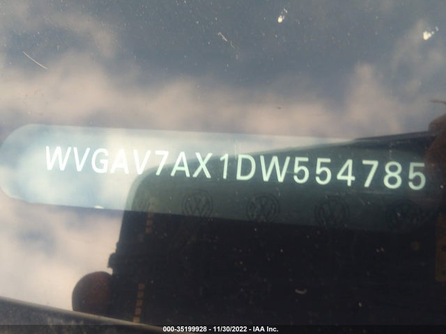 2013 VOLKSWAGEN TIGUAN SE W/SUNROOF & NAV VIN: WVGAV7AX1DW554785