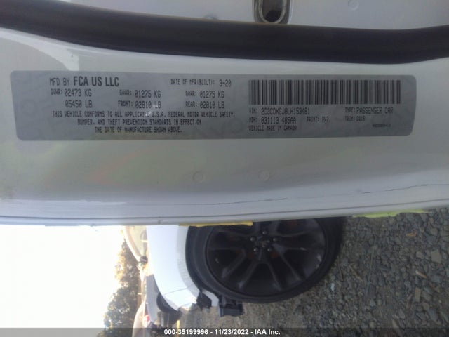 2020 Dodge Charger, VIN: 2C3CDXGJ8LH153481