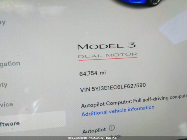 Tesla Model 3 Performance 2020 5YJ3E1EC6LF627590 Image 7