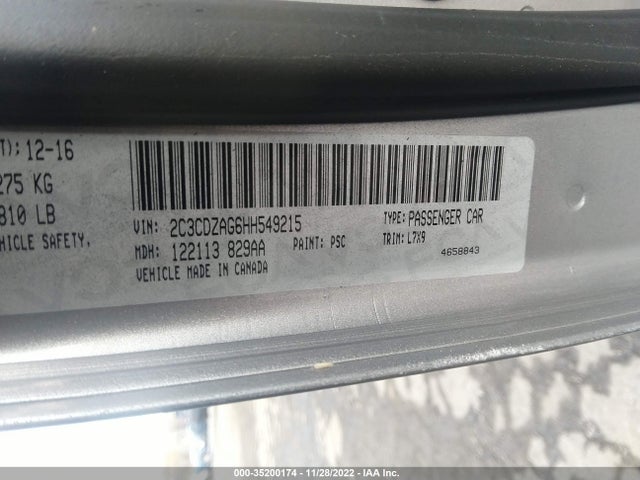 Dodge Challenger Sxt 2017 2C3CDZAG6HH549215 Image 9