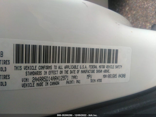 2A4RR5D14AR412971 Chrysler Town & Country Touring