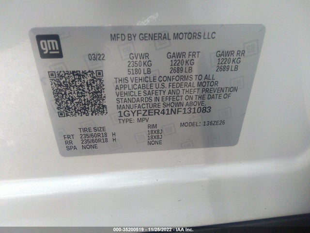 2022 Cadillac XT4, VIN: 1GYFZER41NF131083