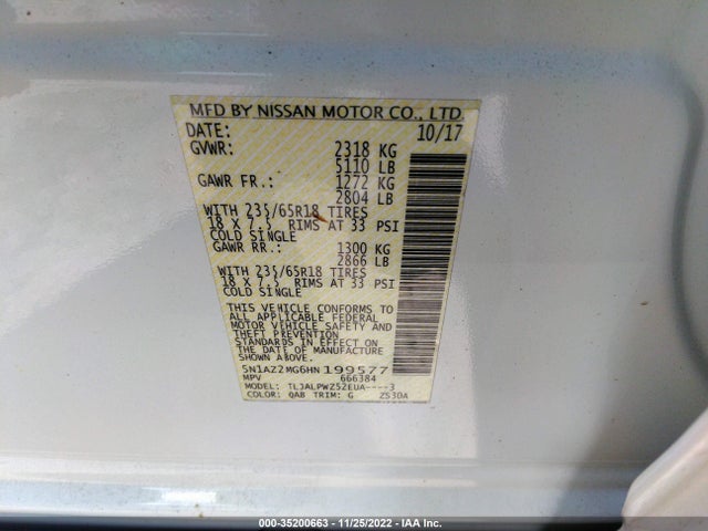 2017 Nissan Murano, VIN: 5N1AZ2MG6HN199577