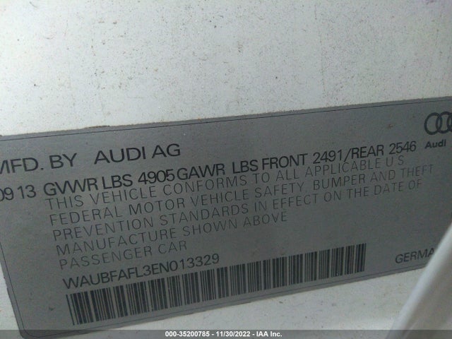 WAUBFAFL3EN013329 Audi A4 PREMIUM