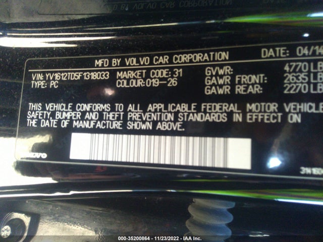 Volvo S60 T5 Platinum 2015 YV1612TD5F1318033 Image 10