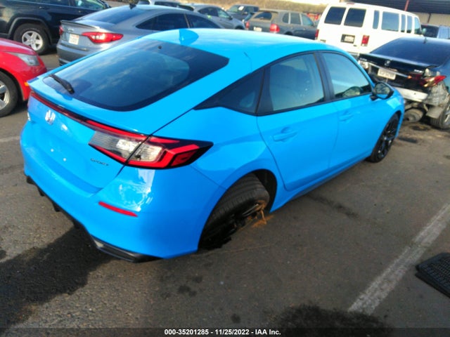 2022 HONDA CIVIC HATCHBACK SPORT VIN: 19XFL2H8XNE017426