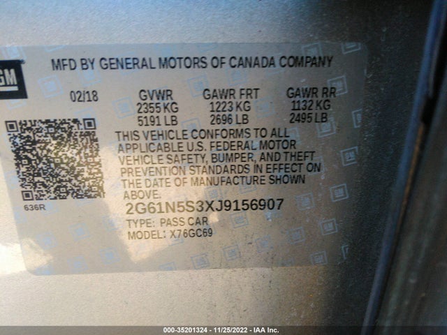 2G61N5S3XJ9156907 Cadillac XTS LUXURY