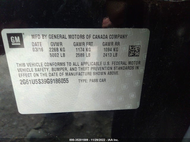 2016 Cadillac XTS, VIN: 2G61U5S39G9186055