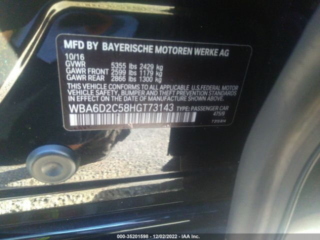 WBA6D2C58HGT73143 BMW 6 Series 640i Xdrive