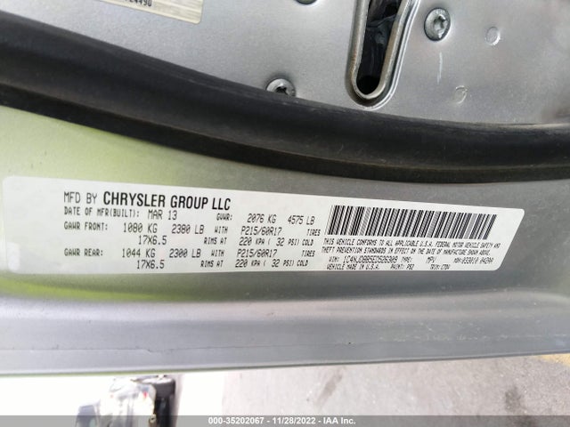 2014 JEEP COMPASS SPORT VIN: 1C4NJDBB5ED526309