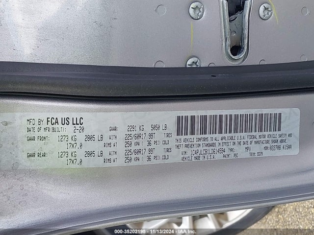 1C4PJLCB1LD614594 Jeep Cherokee Latitude Fwd