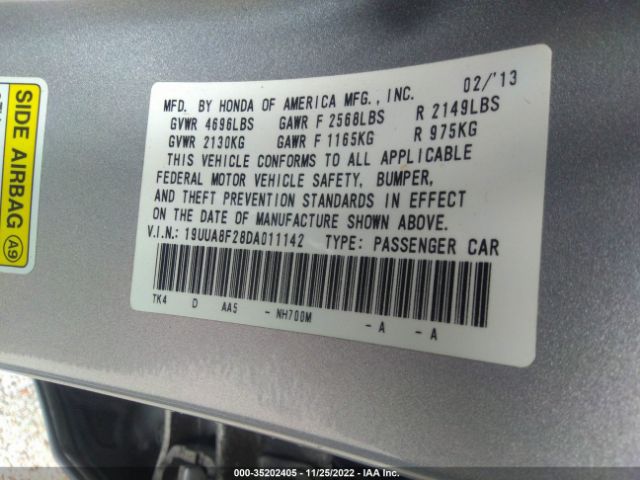 19UUA8F28DA011142 Acura TL