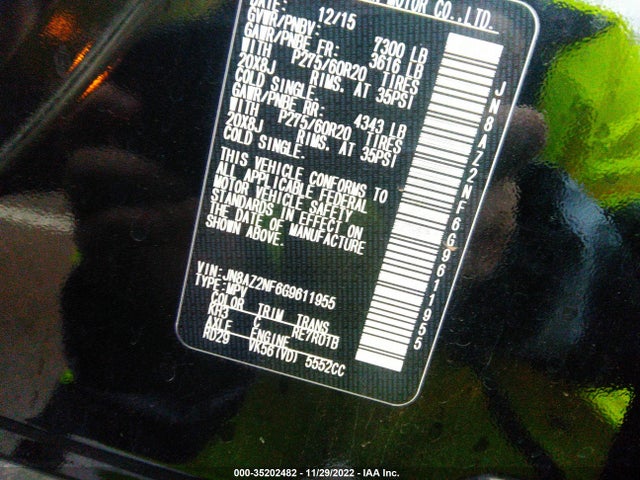Infiniti QX80 2016 JN8AZ2NF6G9611955 Image 11