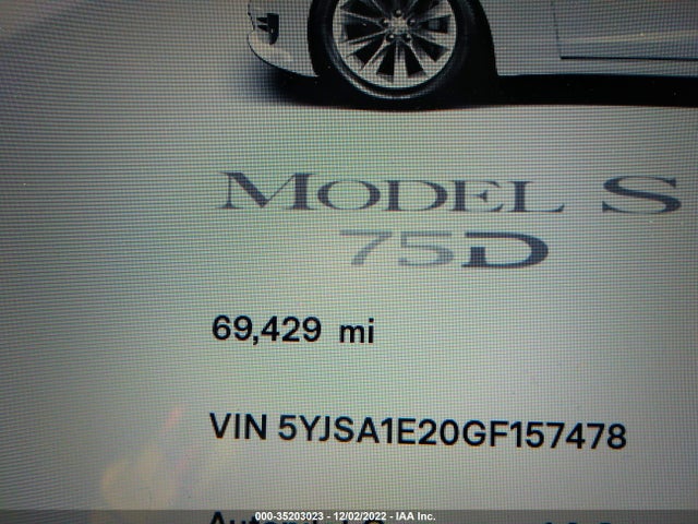 Tesla MODEL S 2016 5YJSA1E20GF157478 Image 8