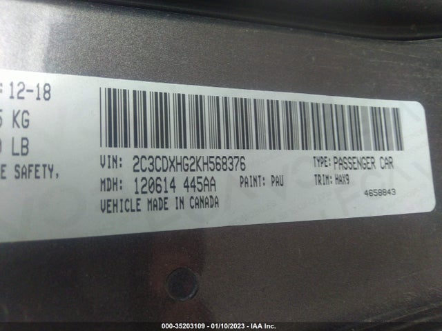 Dodge CHARGER GT 2019 2C3CDXHG2KH568376 Image 10