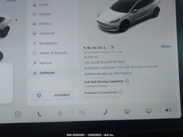 Tesla MODEL 3 2021 5YJ3E1EA4MF857824 Image 9