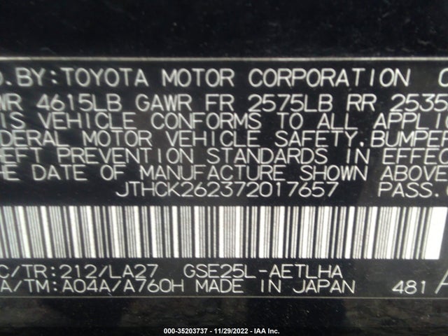 Lexus IS 250 2007 JTHCK262372017657 Image 14
