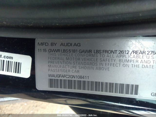 WAUGFAFC2GN108411 Audi A6 2.0t Premium Plus