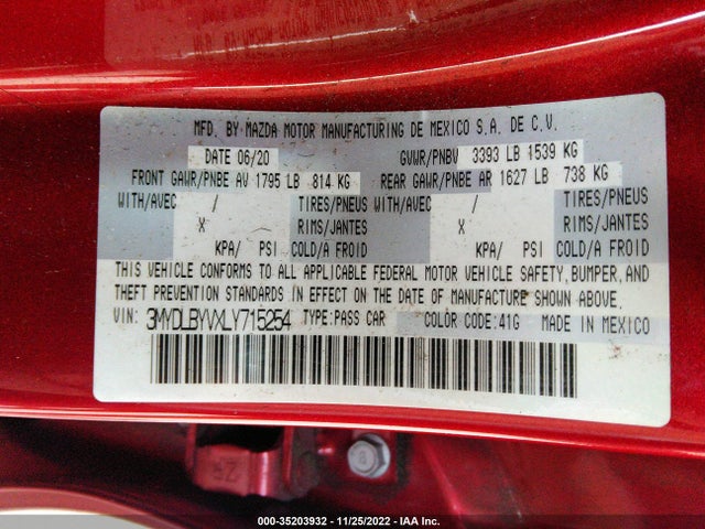2020 Toyota Yaris, VIN: 3MYDLBYVXLY715254