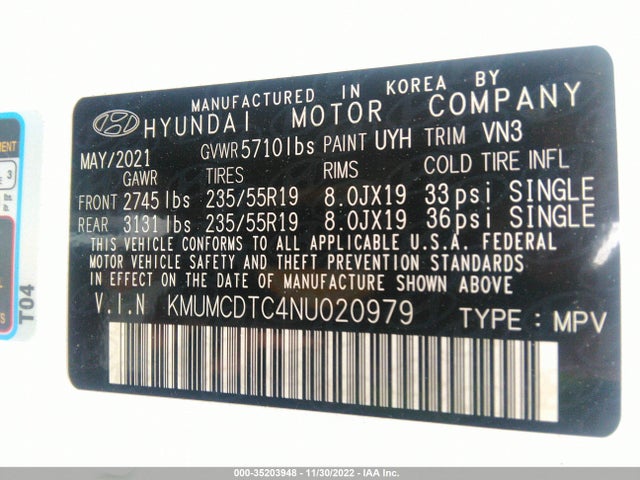 2022 Genesis GV70, VIN: KMUMCDTC4NU020979