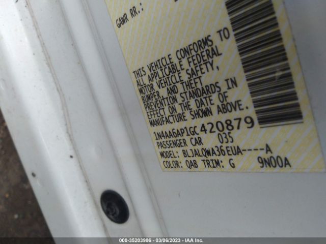 1N4AA6AP1GC420879 Nissan Maxima 3.5 S