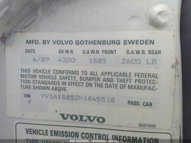 Volvo 245 Dl/gl 1989 YV1AX8852K1845518 Image 10