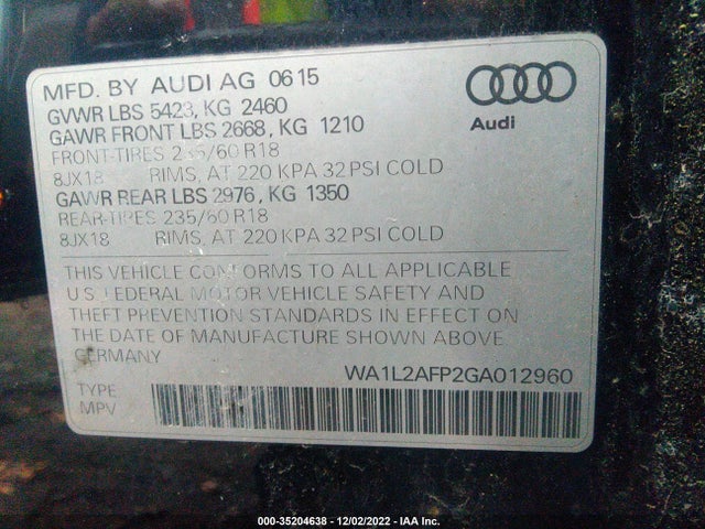 WA1L2AFP2GA012960 Audi Q5 Premium Plus
