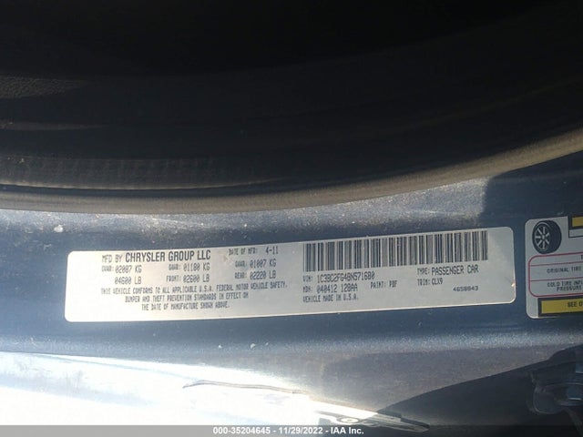 Chrysler 200 2011 1C3BC2FG4BN571680 Image 9
